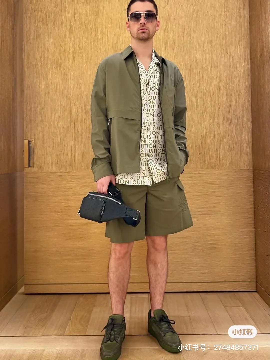 Louis Vuitton/Louis Vuitton full-print letter set short-sleeved shirt
